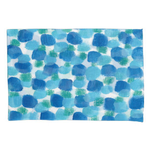 Shades of Blue Watercolor Strokes Original Design  Pillowcase