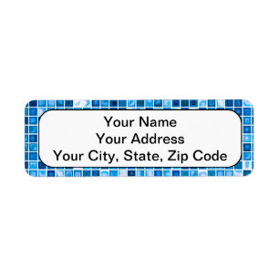 Shades Of Blue 'Watery' Mosaic Tiles Pattern