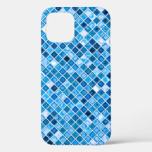 Shades Of Blue 'Watery' Mosaic Tiles Pattern Case-