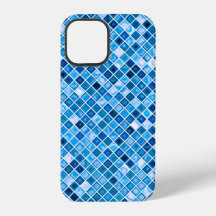 Shades Of Blue 'Watery' Mosaic Tiles Pattern Case-