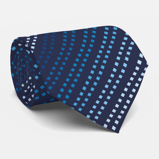 Shades of Blue with Changeable Background Colour Tie (Rolled)