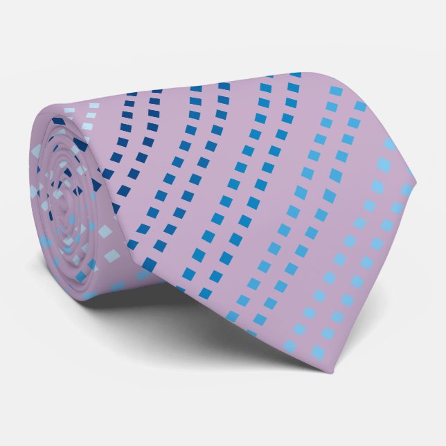 Shades of Blue with Changeable Background Colour Tie (Rolled)