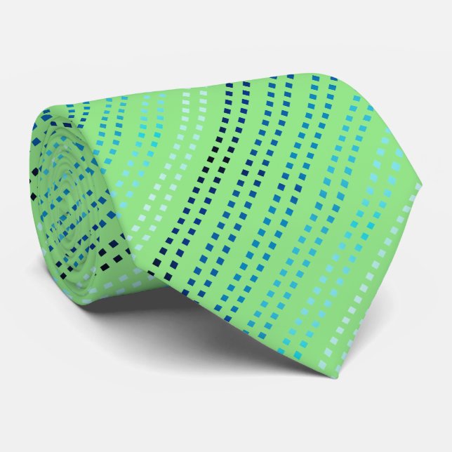 Shades of Blue with Changeable Background Colour Tie (Rolled)
