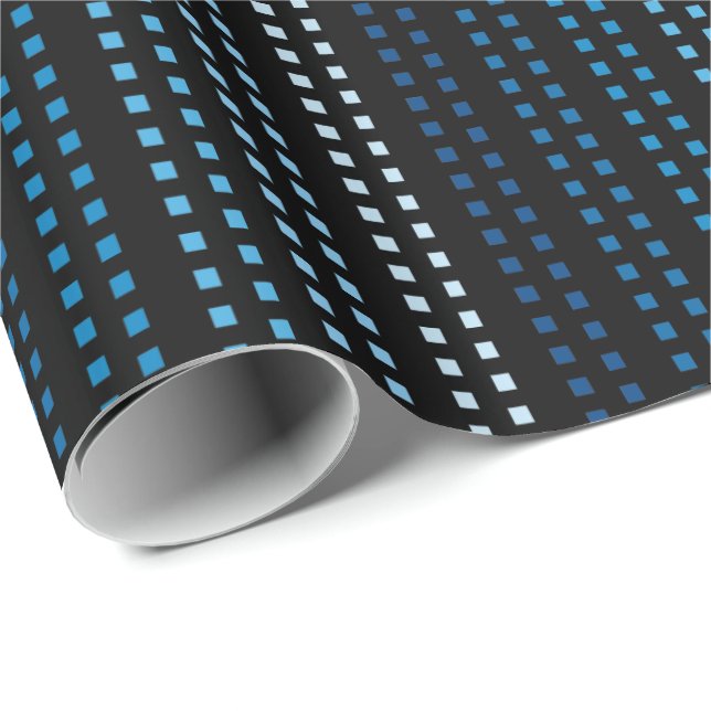 Shades of Blue with Changeable Background Colour Wrapping Paper (Roll Corner)