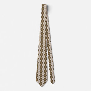 Shades of brown diamond pattern tie