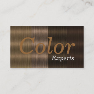 Shades of Brown Hair Colour Salon Business Cards
