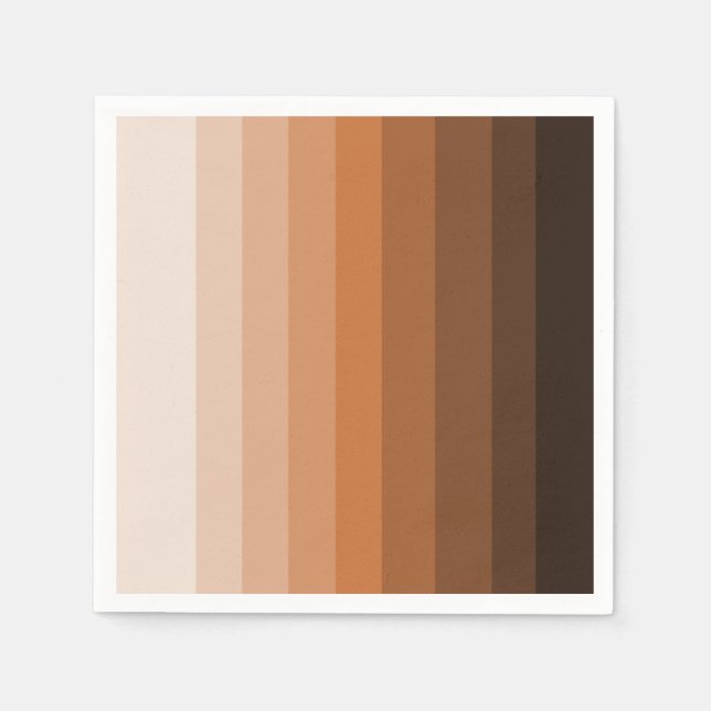 Shades of Brown Paper Napkins (Front)