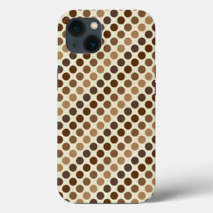 Shades of Brown Polka Dots by Shirley Taylor iPhone 13 Case