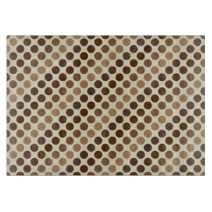 Shades of Brown Polka Dots by Shirley Taylor Cutting Board