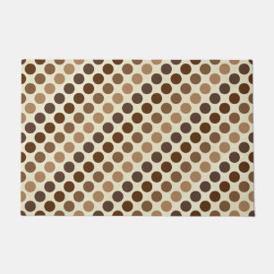 Shades Of Brown Polka Dots by Shirley Taylor Doormat