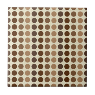 Shades of Brown Polka Dots by Shirley Taylor Tile