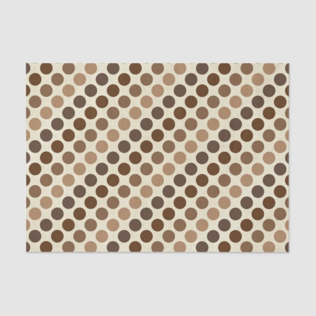 Shades Of Brown Polka Dots by Shirley Taylor Tissue Paper (Front)
