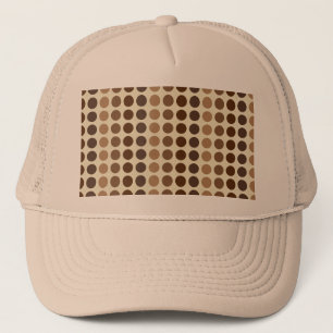 Shades of Brown Polka Dots by Shirley Taylor Trucker Hat