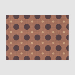 SHADES OF BROWN POLKA DOTS & PLAIDS TISSUE PAPER
