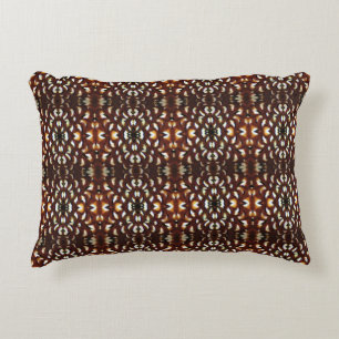 Shades of Brown - Reeve's Pheasant Feather design Decorative Cushion