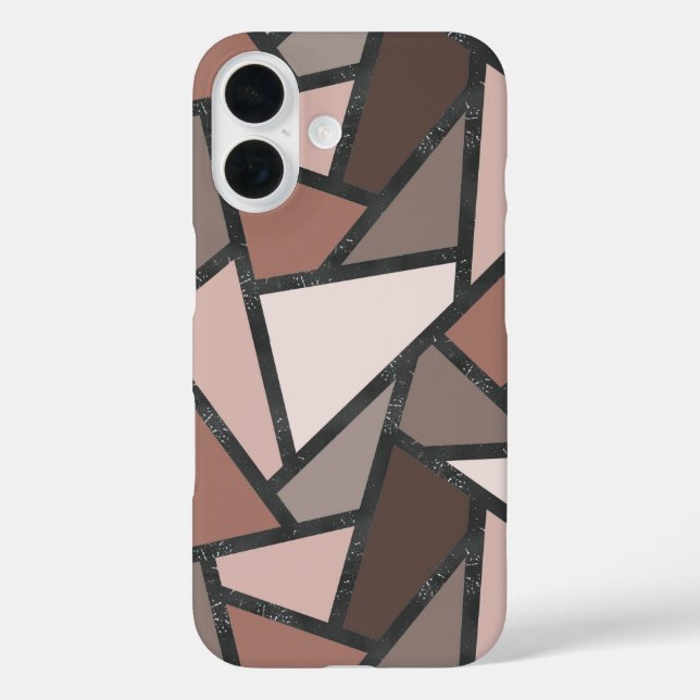 Shades of brown stained glass pattern Case-Mate iPhone case (Back)