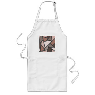 Shades of brown stained glass pattern long apron