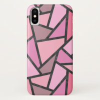 Shades of coral stained glass pattern