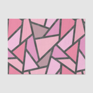 Shades of coral stained glass pattern tissue paper