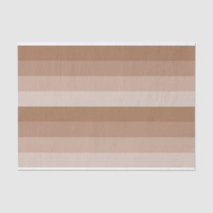 Shades of Creamy Brown Stripes Tissue Paper