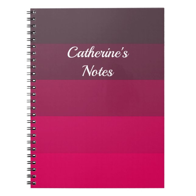 Shades of Deep Pinks Notebook (Front)