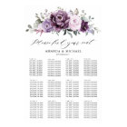 Shades of Dusty Purple Blooms Guest Seating Chart