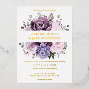 Shades of Dusty Purple Blooms Moody Floral Wedding