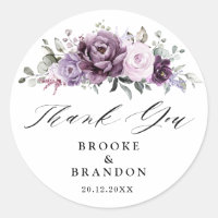 Shades of Dusty Purple Blooms Moody Floral Wedding