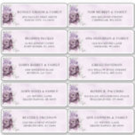 Shades of dusty Purple Plum Wedding Guest Address<br><div class="desc">Dusty purple floral wedding names and addresses / individual wedding shipping address label stickers for guests featuring elegant bouquet of dusty purple , plum , lavender , and pink , ranunculus flower buds and sage green eucalyptus leaves and elegant watercolor bouquet. Please contact me for any help in customisation or...</div>