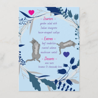 Shades of Forever Wedding Rehearsal Dinner Menu