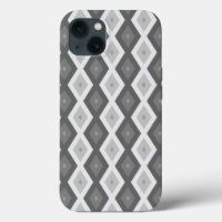 Shades of gray diamond pattern Case-Mate iPhone ca