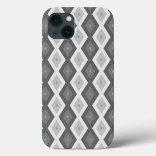Shades of gray diamond pattern Case-Mate iPhone ca iPhone 13 Case