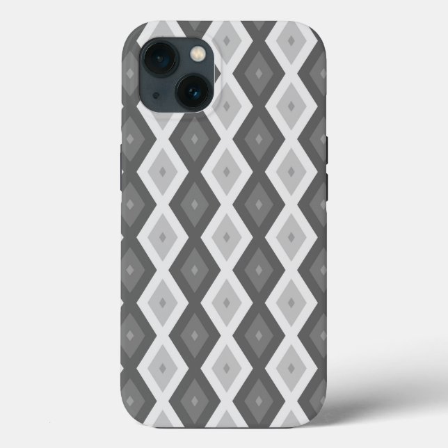 Shades of gray diamond pattern Case-Mate iPhone ca Case-Mate iPhone Case (Back)