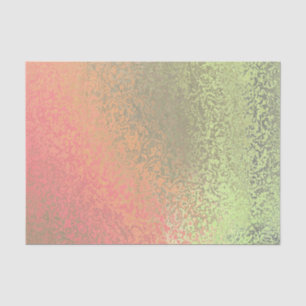 Shades of Green and Orange Pattern Tissue Paper