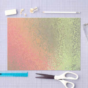 Shades of Green and Orange Pattern Tissue Paper