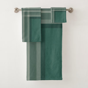 Shades of green bath towel set
