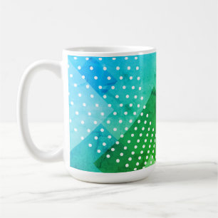 Shades of green blue coffee mug
