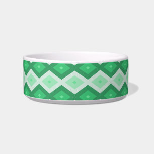 Shades of green diamond pattern bowl