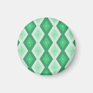 Shades of green diamond pattern magnet