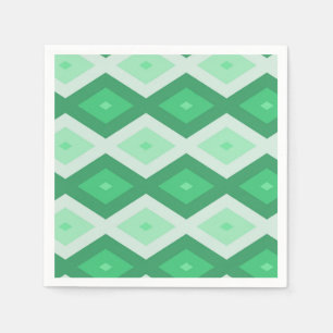 Shades of green diamond pattern napkin