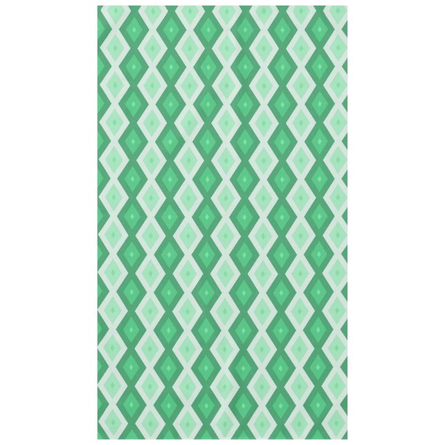 Shades of green diamond pattern tablecloth (Front)