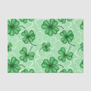 SHADES OF GREEN IRISH SHAMROCKS TISSUE PAPER