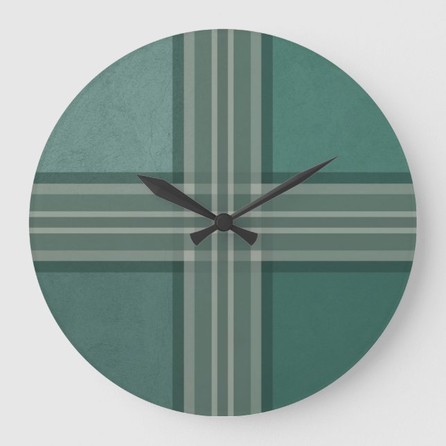 Shades of green large clock (Front)