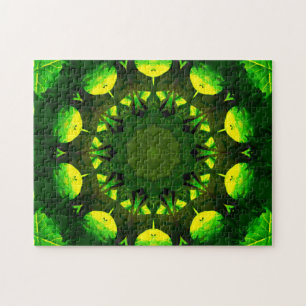 Shades of Green   Mandala Art Jigsaw Puzzle