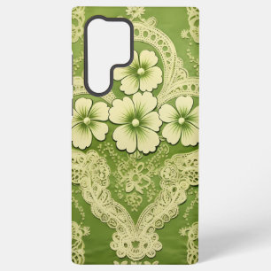 SHADES OF GREEN ORNATE IRISH LACE LOOK SAMSUNG GALAXY CASE