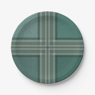 Shades of green paper plate