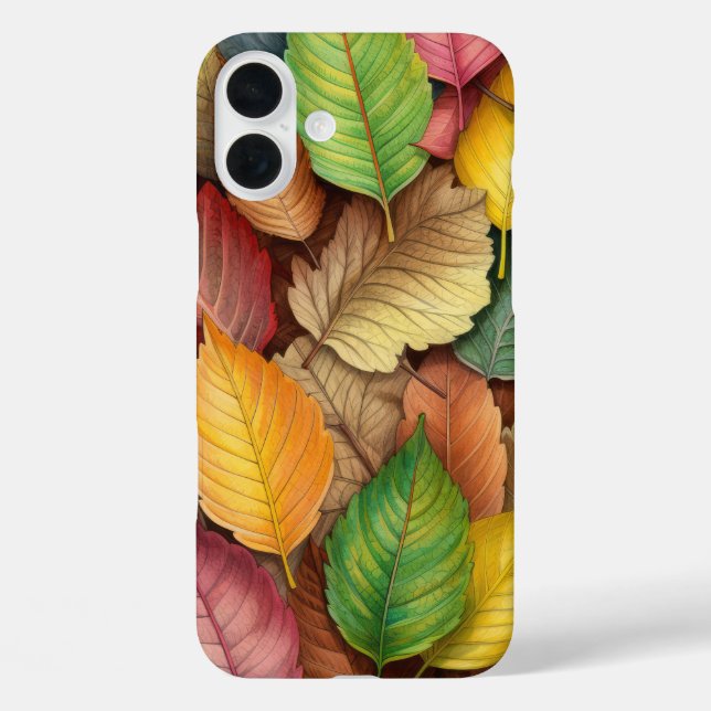 SHADES OF GREEN RED GOLD FALL LEAVES Case-Mate iPhone CASE (Back)