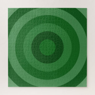Shades of Green Rings Jigsaw Puzzle