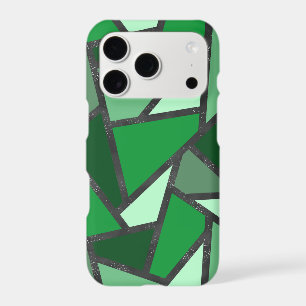 Shades of green stained glass pattern