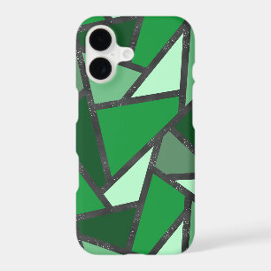 Shades of green stained glass pattern